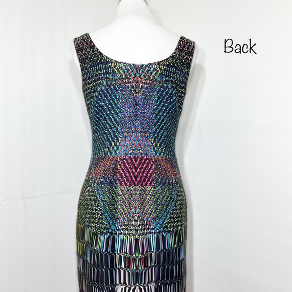 SOLD-Muse Geometric Printed Multi Color Sheath Dress - Picture 4 of 9